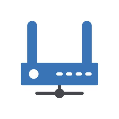 Web sitesi tasarımı ve masaüstü zarfları için router Simgesi, geliştirme. premium paket.