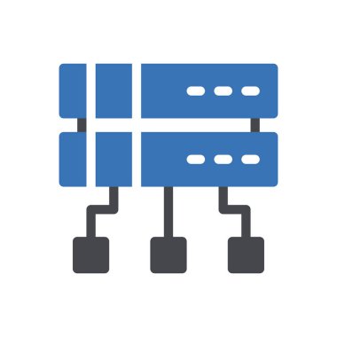 Web sitesi tasarımı ve masaüstü zarfları için veritabanı simgesi, geliştirme. premium paket.