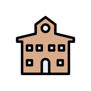 site tasarımı ve masaüstü zarfları için kolej simgesi, geliştirme. premium paket.