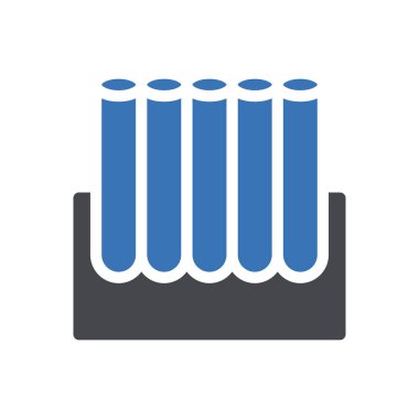 Web sitesi tasarımı ve masaüstü zarfları için test tübü simgesi, geliştirme. premium paket.