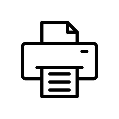 Web sitesi tasarımı ve masaüstü zarfları için yazıcı simgesi, geliştirme. premium paket.