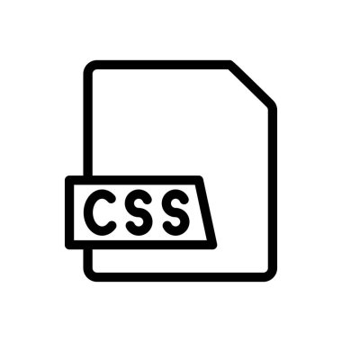 Web sitesi tasarımı ve masaüstü zarfları için CSS dosya simgesi, geliştirme. premium paket.