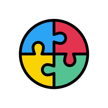 Web sitesi tasarımı ve masaüstü zarfları için bulmaca simgesi, geliştirme. premium paket.