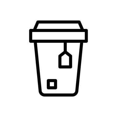 Web sitesi tasarımı ve masaüstü zarfları için çay poşeti simgesi, geliştirme. premium paket.