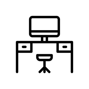 Web sitesi tasarımı ve masaüstü zarfları için masa simgesi, geliştirme. premium paket.