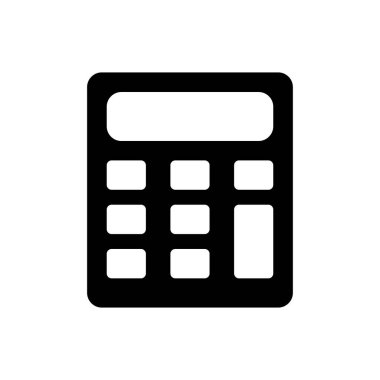 Web sitesi tasarımı ve masaüstü zarfları için hesap makinesi simgesi simgesi, geliştirme. premium paket.