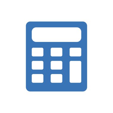 Web sitesi tasarımı ve masaüstü zarfları için hesap makinesi simgesi simgesi, geliştirme. premium paket.