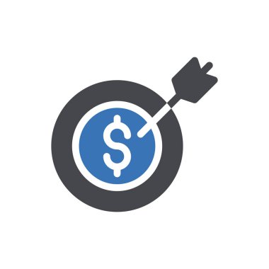 Web sitesi tasarımı ve masaüstü zarfları için hedef simge, geliştirme. premium paket.