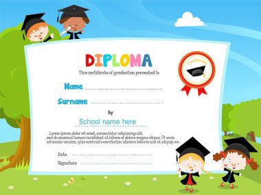 Diploma çocuklarla