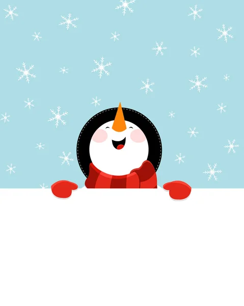 Snowman"s Message — Stock Vector