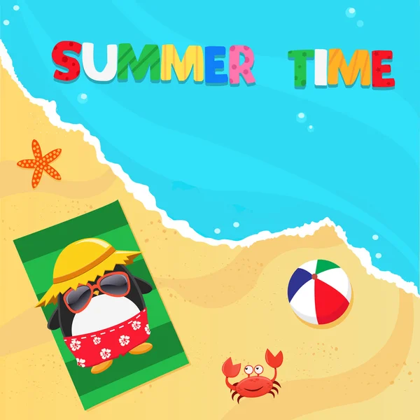 Summer Time Card — Stock Vector