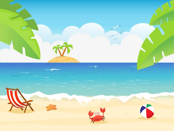 Summer Beach — Stock Vector