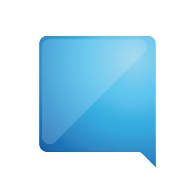 Boş etiket konuşma balonu mavi