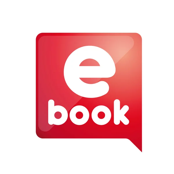 E-libro. Icono de biblioteca electrónica — Vector de stock