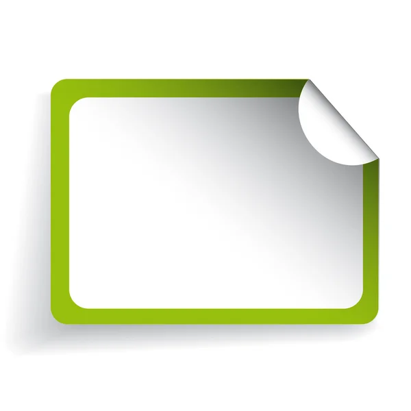 Blank sticker vector green — Stock Vector