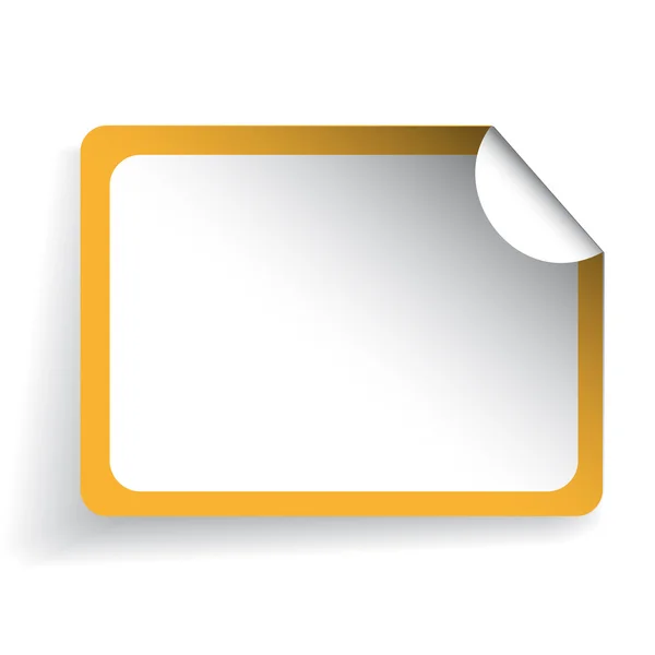 Blank sticker vector yellow — Stock Vector