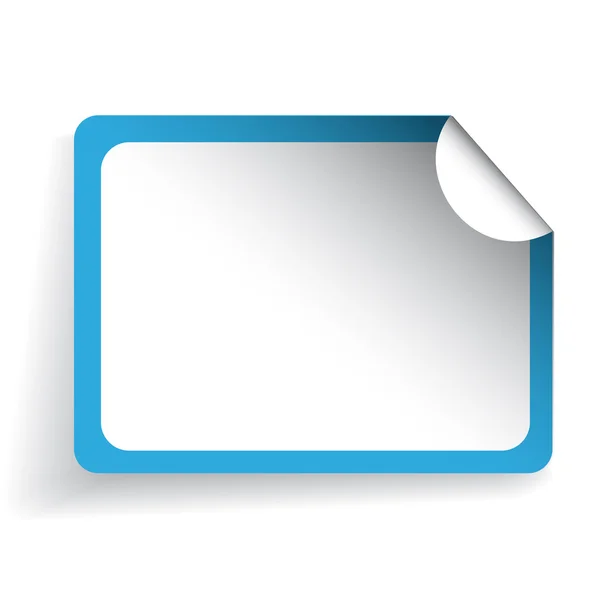 Etiqueta en blanco vector azul — Archivo Imágenes Vectoriales