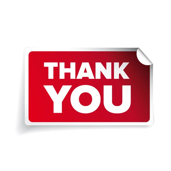 Vector Thank you sticker red — Stock Vector