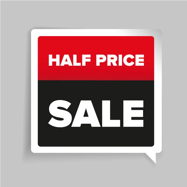 Een half prijs verkoop sticker vector — Stockvector