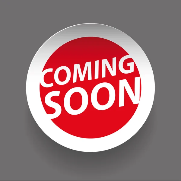 Coming soon sticker vector — Stock Vector