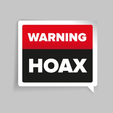 Warning of Internet Hoax vector clipart