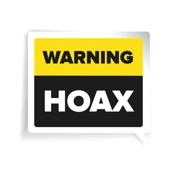 Avvertimento del vettore Internet Hoax — Vettoriale Stock