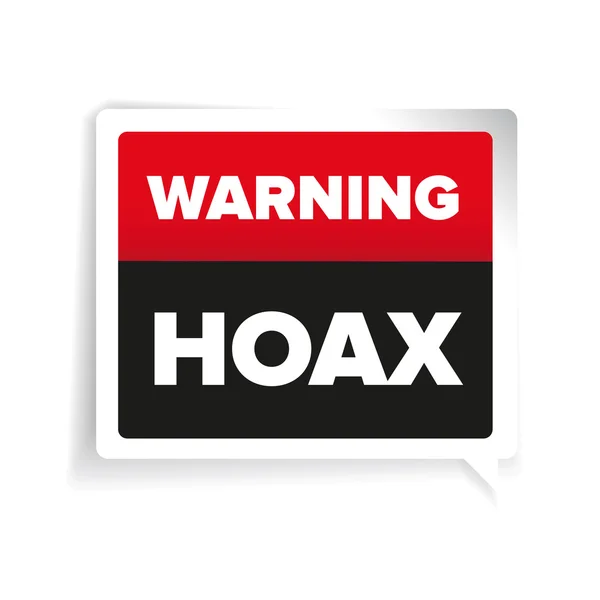Avertissement du vecteur Internet Hoax — Image vectorielle