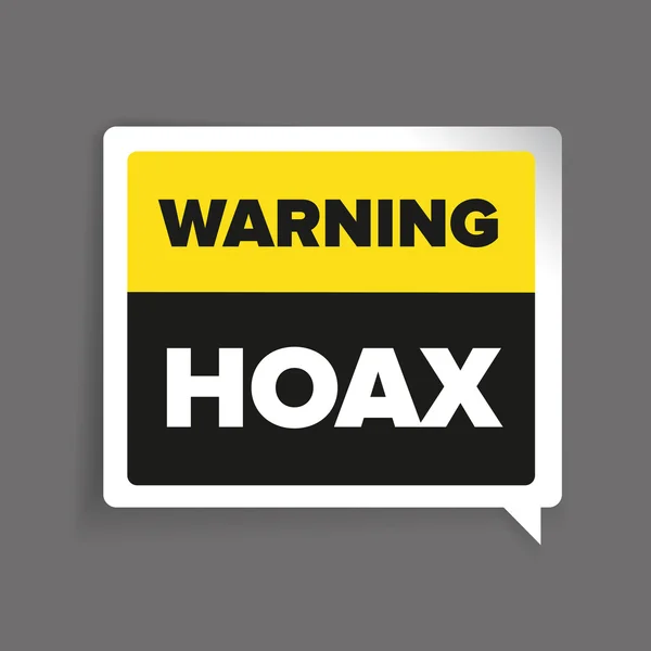 Avertissement du vecteur Internet Hoax — Image vectorielle