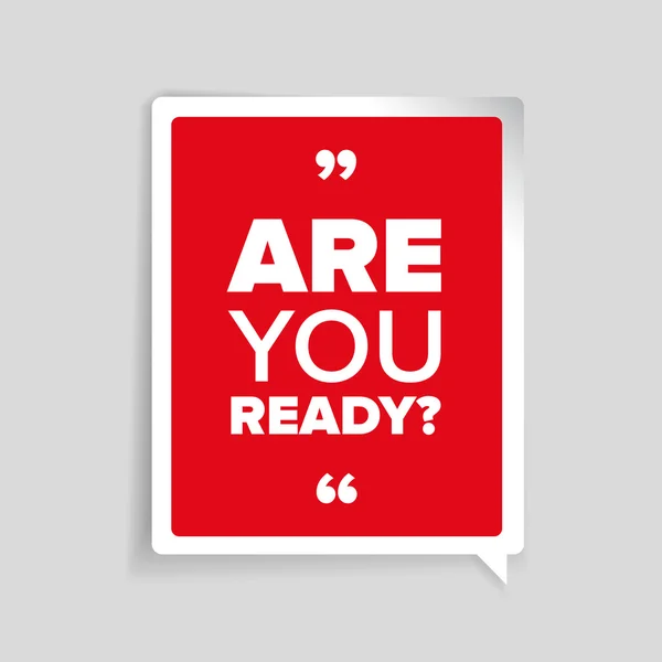 Tu es prête ? lettrage — Image vectorielle