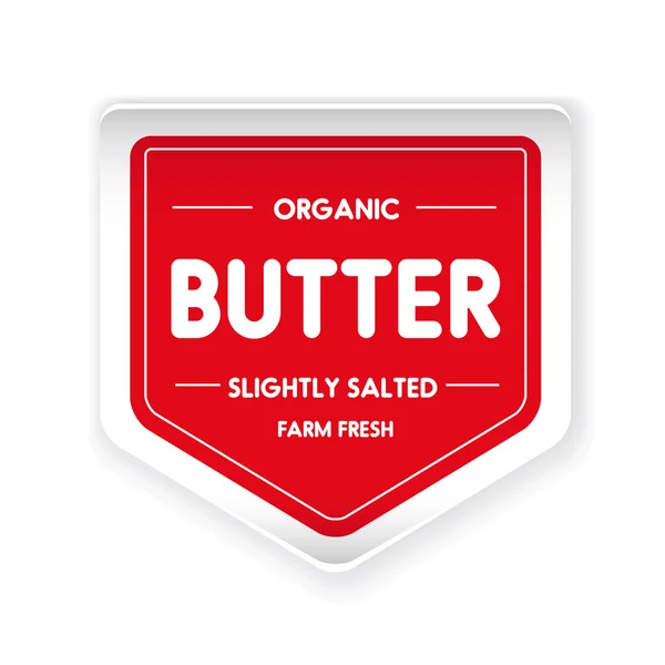 Organic Butter label vector — Stock Vector