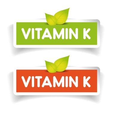 K vitamini etiket vektör set
