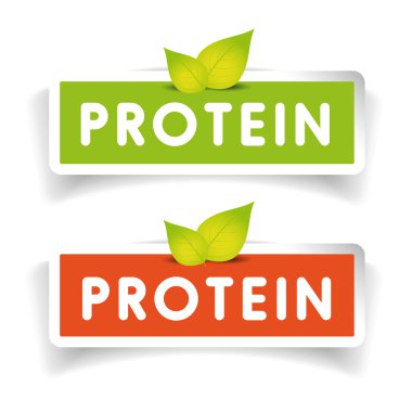Protein etiket vektör set