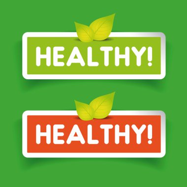 Sağlıklı etiket vektör set