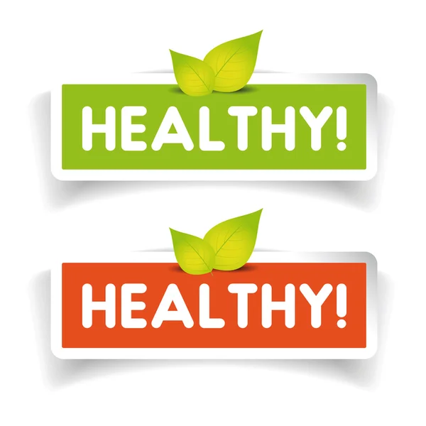 Healthy label vector set — Stock Vector