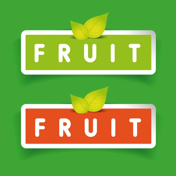 Frukt etikett vektor set — Stock vektor
