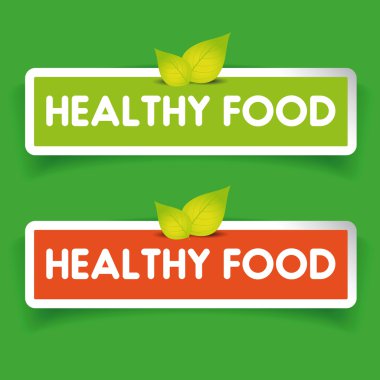 Sağlıklı gıda etiketi vektör set