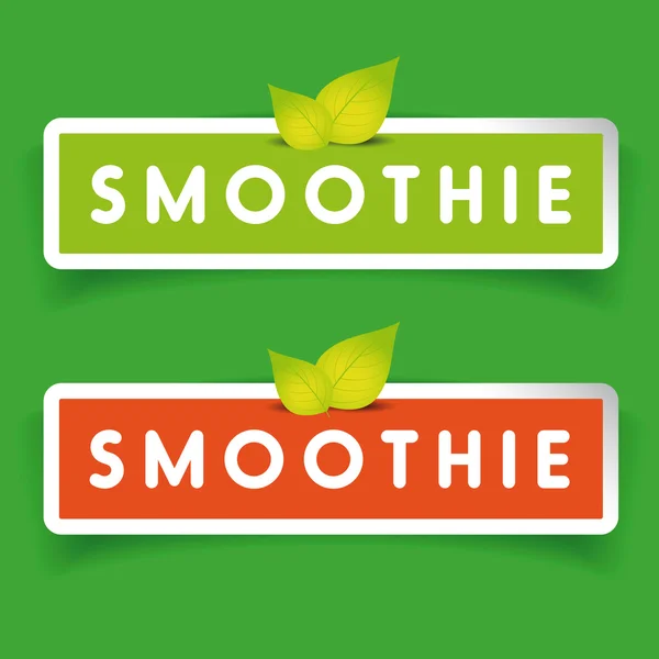 Smoothie etiqueta vector signo — Archivo Imágenes Vectoriales