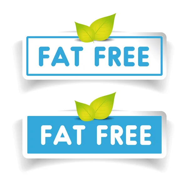 Fat free label vector set — Stock Vector