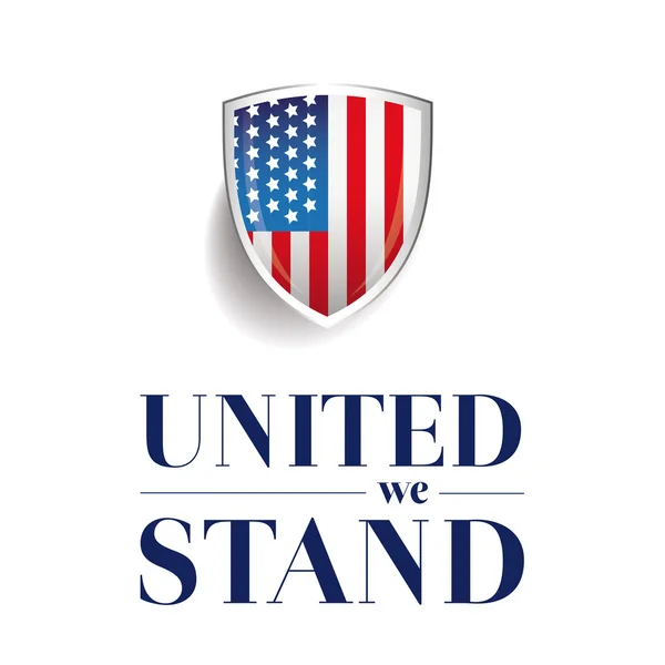 ABD bayrağı - Birleşik biz posteri veya başlığı stand — Stok Vektör