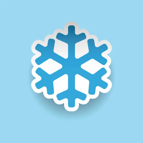 Sneeuwvlok vector pictogram geïsoleerd — Stockvector