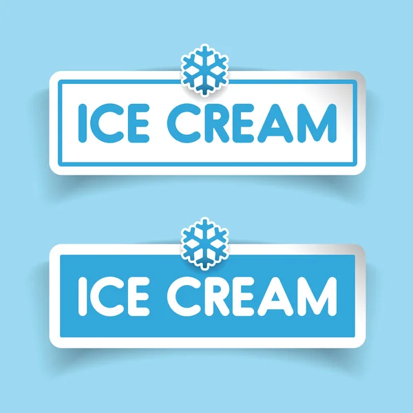 冰激淋标签矢量 — 图库矢量图片
