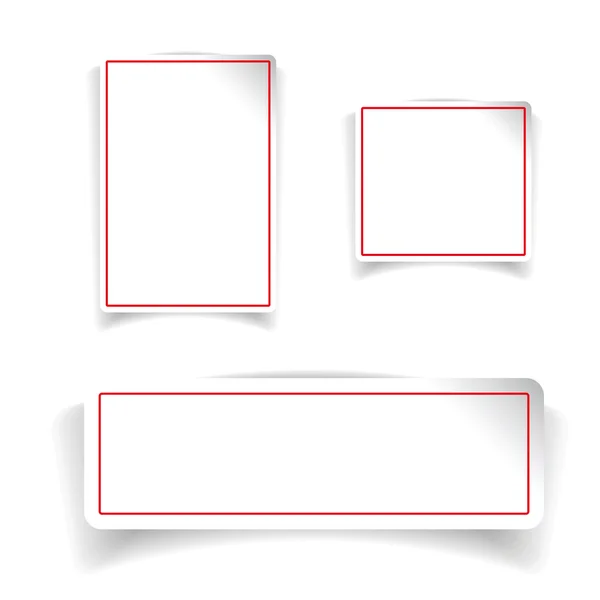 Étiquette vectorielle vide rouge — Image vectorielle