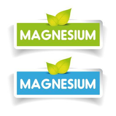 Magnezyum etiket vektör set
