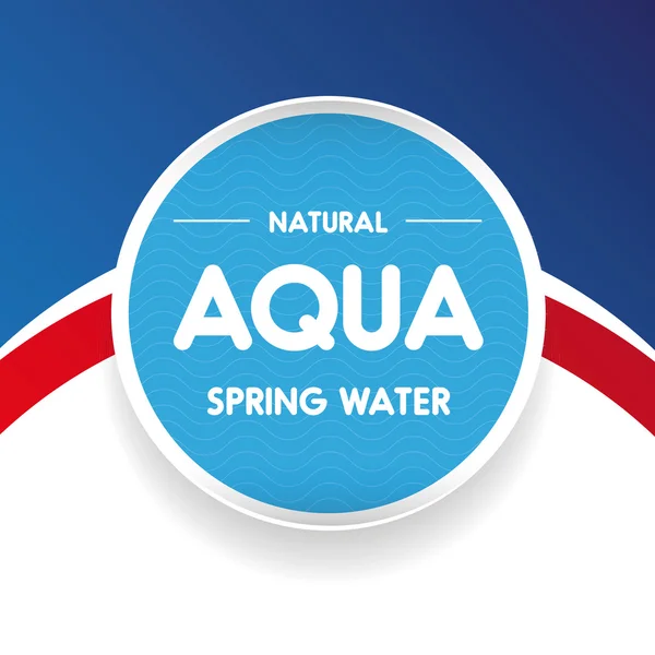 Aqua water Golf label of sticker — Stockvector