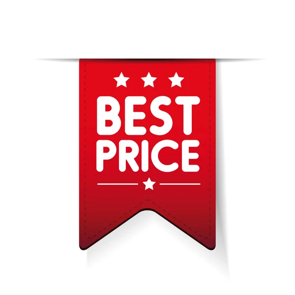 Best price red ribbon vector — Stock Vector