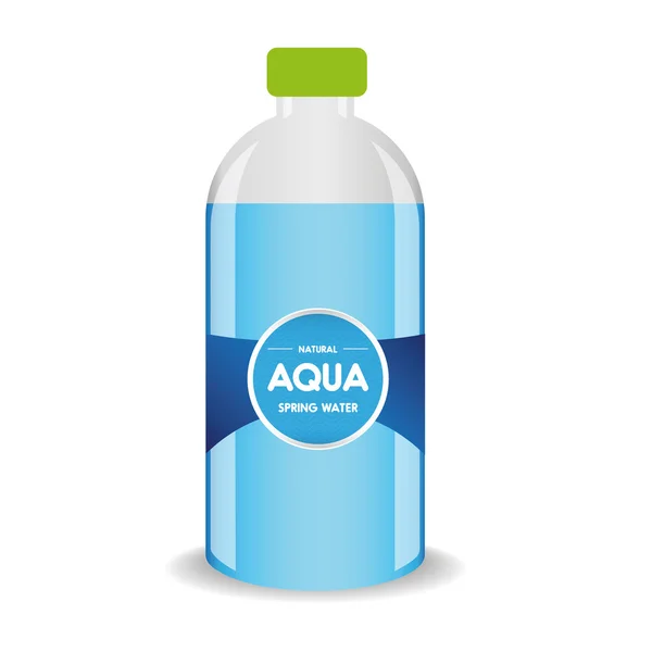 Aqua su dalgası etiket veya etiket — Stok Vektör