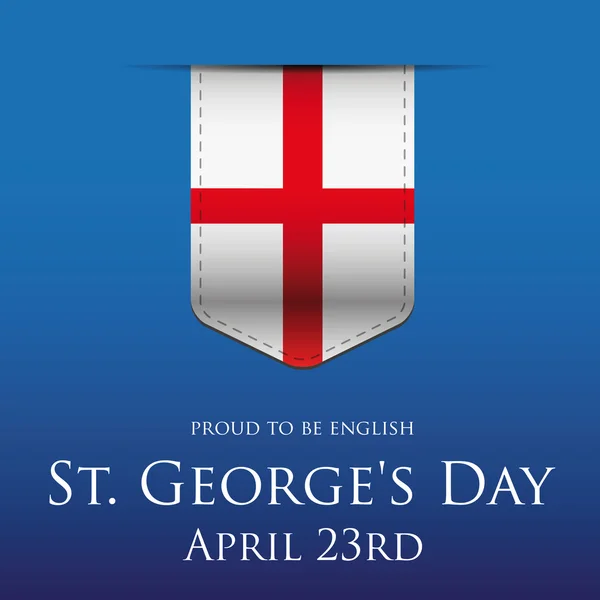 Bandera o cartel de la cinta de la bandera de St George Day England — Archivo Imágenes Vectoriales