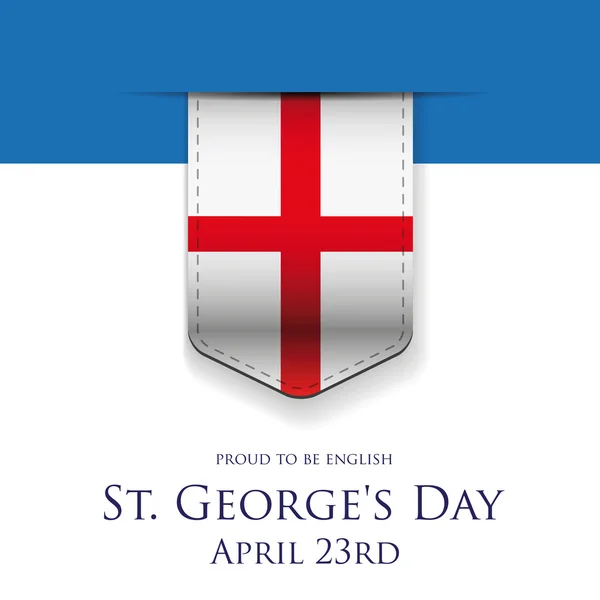 Bandeira da bandeira de St George Day England ou cartaz — Vetor de Stock