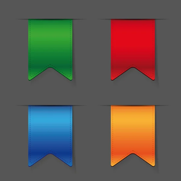 Conjunto de cinta vectorial - rojo, azul, verde, naranja — Archivo Imágenes Vectoriales