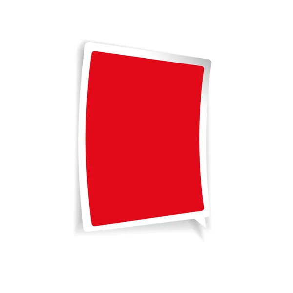Etichetta vuota vettore rosso — Vettoriale Stock